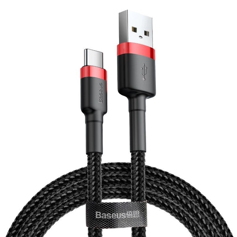 Baseus Cafule USB-C laidas 2A 3m (juoda+raudona)