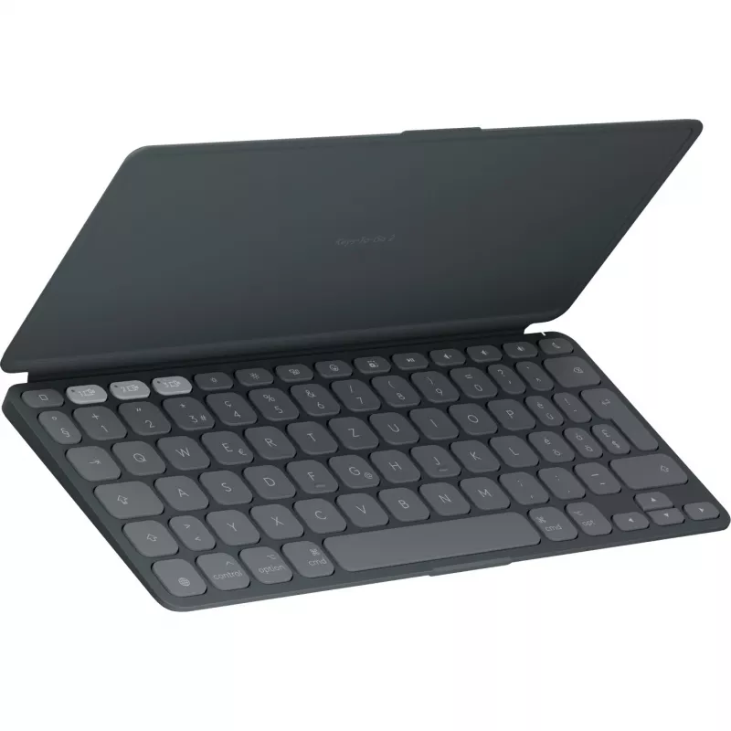 Logitech Keys-To-Go 2 for iPad - klaviatūra - įmontuotas dangtelis - belaidė - Bluetooth LE - QWERTZ - šveicariška - grafito (920-013008)