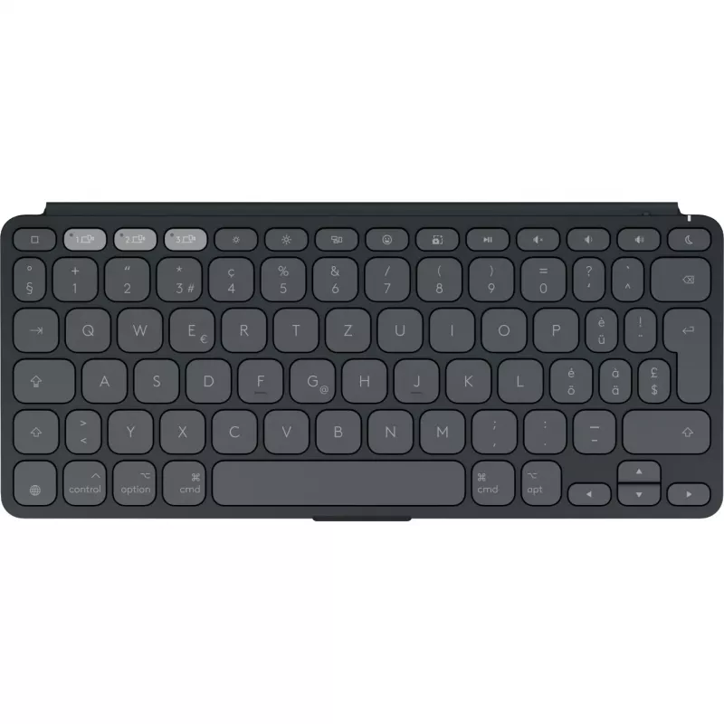 Logitech Keys-To-Go 2 for iPad - klaviatūra - įmontuotas dangtelis - belaidė - Bluetooth LE - QWERTZ - šveicariška - grafito (920-013008)