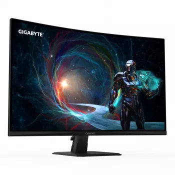 GIGABYTE GS32QCA 31.5 QHD lenktas žaidimų monitorius - 2560 x 1440, 180Hz, 1ms, 250 cd/m², FreeSync, HDR Ready, HDMI 2.0, DisplayPort 1.4
