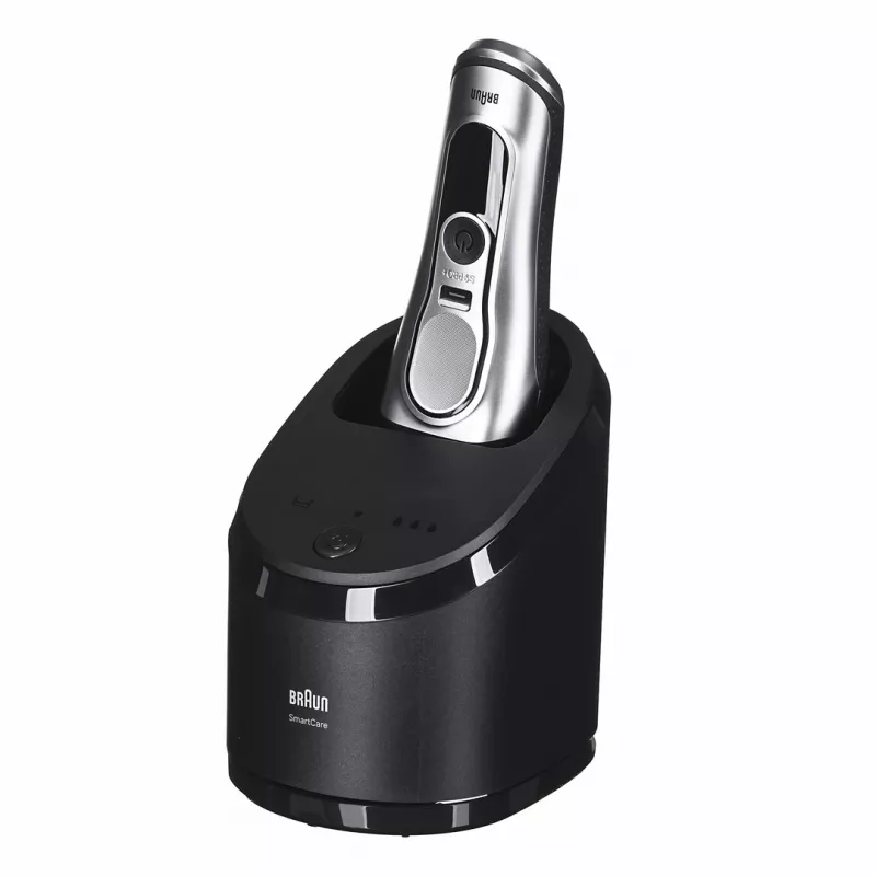 Braun Series 9 Pro+ 9667CC vyriška barzdaskutė Elektrinė barzdaskutė Plaukų kirpimo mašinėlė Sidabrinė