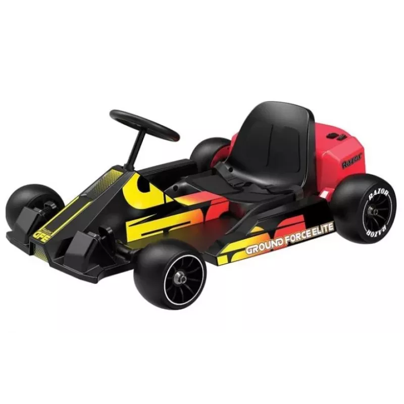 Razor Ground Force Elite - elektrinis kartingas, juodas ir raudonas