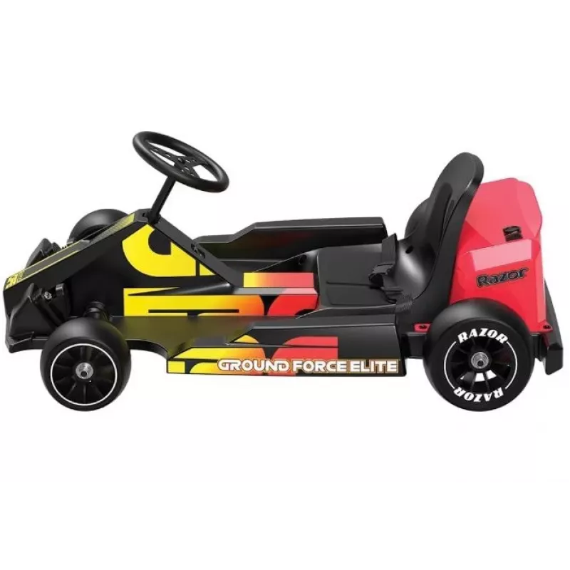 Razor Ground Force Elite - elektrinis kartingas, juodas ir raudonas