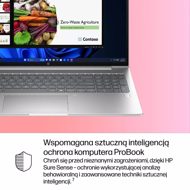 HP ProBook 4 G1i 16 Intel Core Ultra 7 255U 16 colių 16 GB DDR5 512 GB M.2 PCIe UMA W11P 3YW