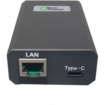 Microconnect POEINJ-25W-USBC - Gigabit Ethernet - 1000 Mbit/s - IEEE 802.3,IEEE 802.3ab,IEEE 802.3u - Cat5,Cat5e,Cat6,Cat6a - 100 m - juoda (POEINJ-25W-USBC)