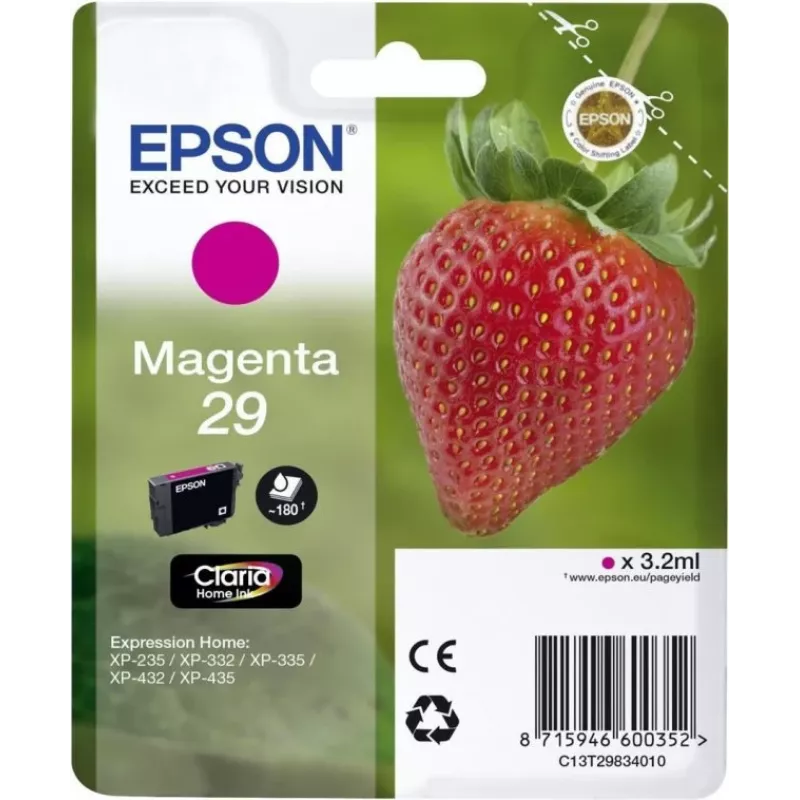 “Epson C13T29834022” spausdintuvo eksploatacinė medžiaga, purpurinė