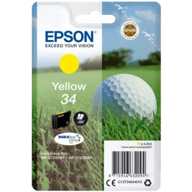Epson C13T34644020 spausdintuvo eksploatacinė medžiaga, geltona