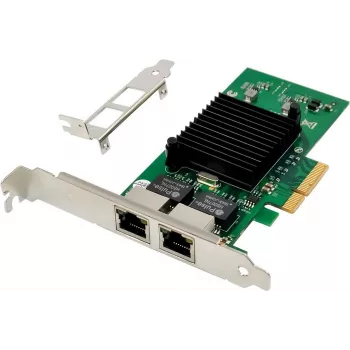 MicroConnect tinklo plokštė PCIe x1 Intel 82576 Dual- RJ45 (MC-PCIEX4-82576-D)
