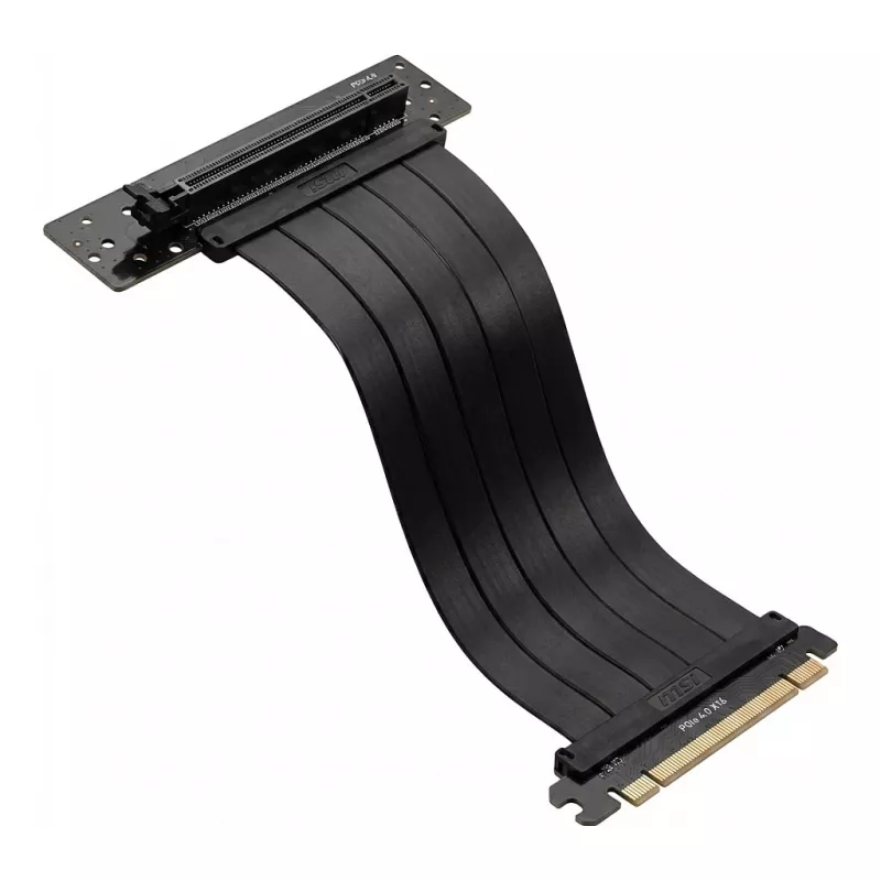 MSI Riser kabelis PCIe 4.0 X16 Juoda retail - kabelis - 0,18 m