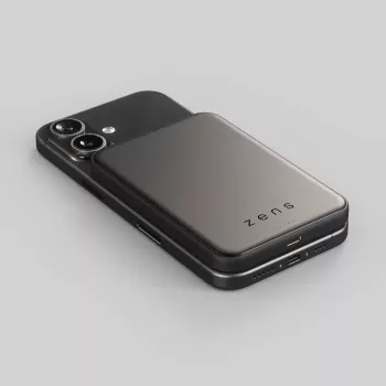 ZENS Pro 2 Semi Solid State Powerbank - Magnetinė išorinė baterija 5000 mAh suderinama su MagSafe ir Qi2.2 25W (juoda)