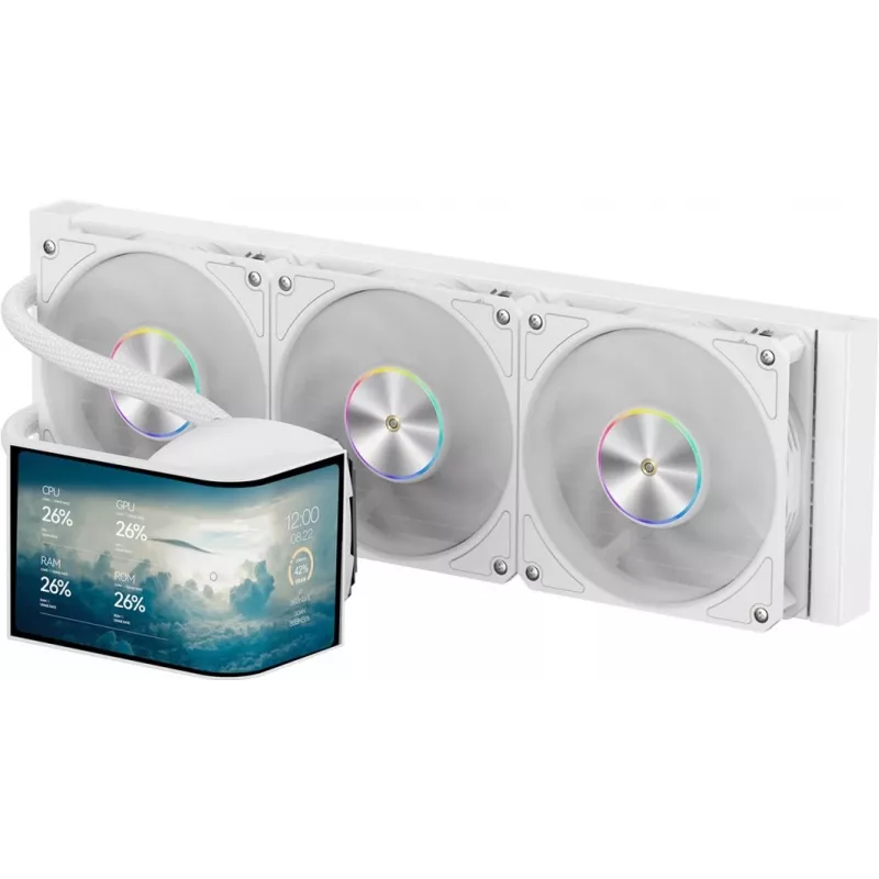skysčio aušinimas Krux HydroArc 360 White (KRXE011)