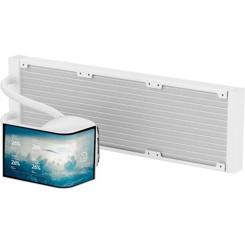 skysčio aušinimas Krux HydroArc 360 White (KRXE011)