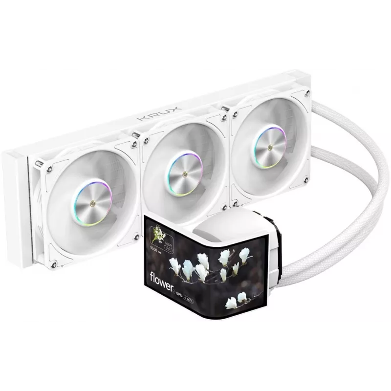 skysčio aušinimas Krux HydroArc 360 White (KRXE011)