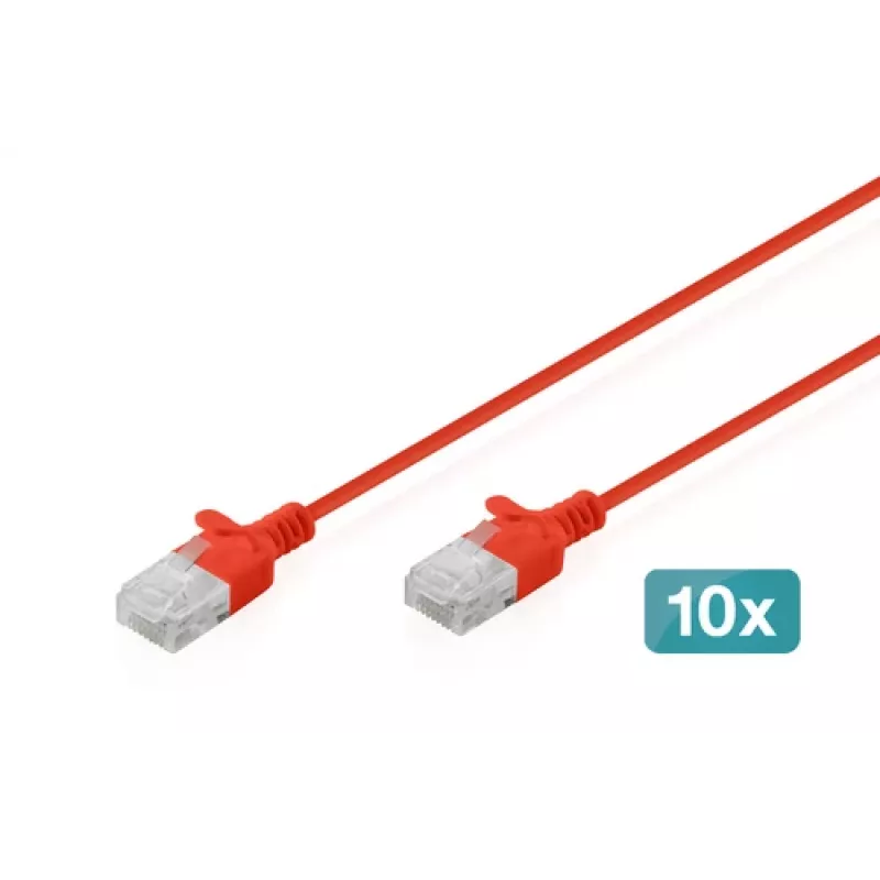 Digitus DK-1618-010S-R-10 Ethernet komutacinis kabelis Red