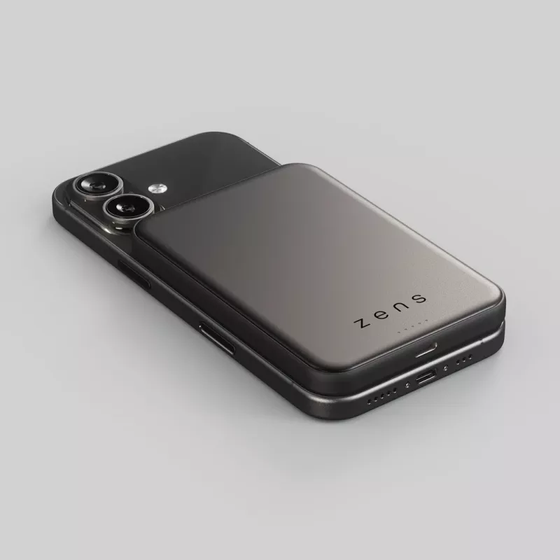 ZENS Pro 2 Semi Solid State Powerbank - Magnetinė išorinė baterija 10000 mAh suderinama su MagSafe ir Qi2.2 25W (juoda)