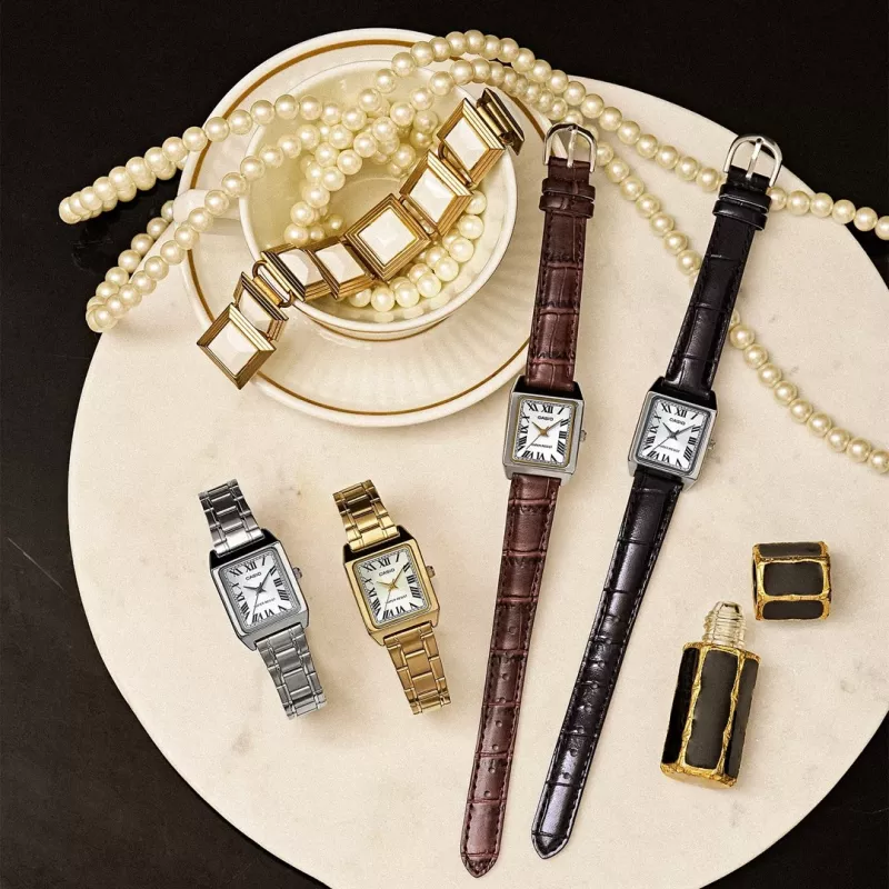 CASIO LTP-V007G-9BUDF moteriškas analoginis laikrodis, auksinis