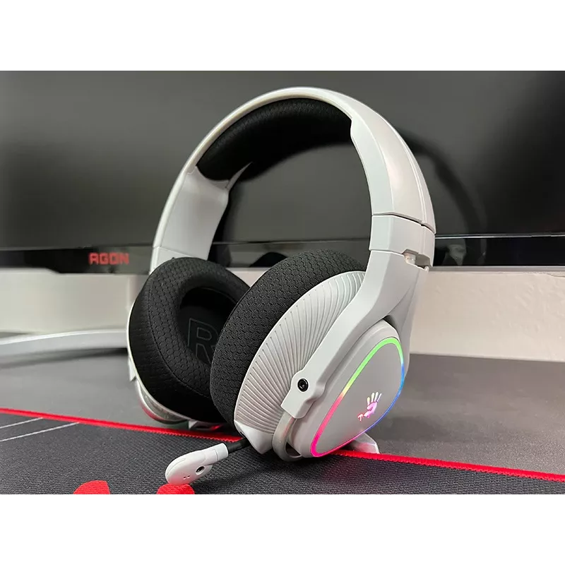 A4Tech 47752 Bloody MR710 RGB belaidė žaidimų ausinė, pilka