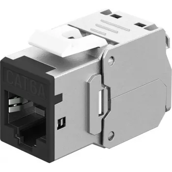 Goobay Keystone-Module RJ45 CAT 6A, STP, plonas, juoda (77943)