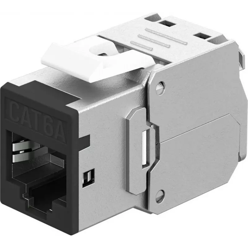 Goobay Keystone-Module RJ45 CAT 6A, STP, plonas, juoda (77943)