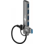 Goobay 2in1 plonas 4 prievadų USB šakotuvas, 5 Gbit/s (79149)