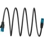 Goobay itin lankstus CAT 6A komutacinis kabelis U/UTP, juodas (79215)
