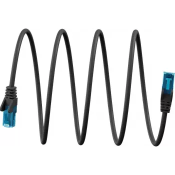 Goobay itin lankstus CAT 6A komutacinis kabelis U/UTP, juodas (79246)