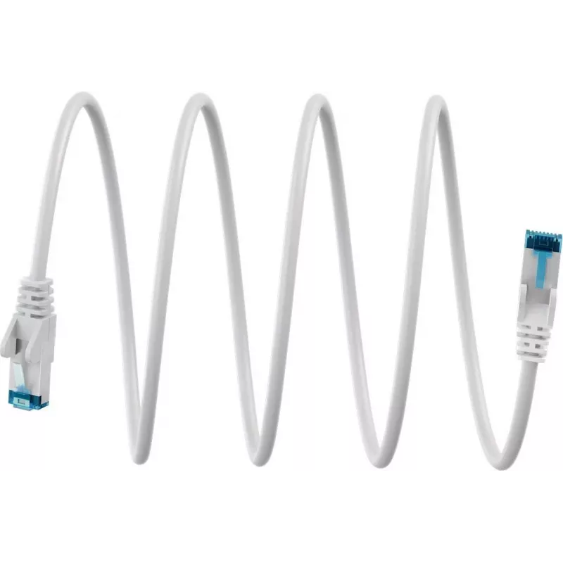 Goobay itin lankstus CAT 6A sujungimo laidas S/FTP (PiMF), baltas (79250)