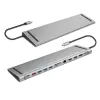 USB3.2 prijungimo stotelė USB-C, 12 prievadų, PD