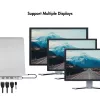 USB3.2 prijungimo stotelė USB-C, 12 prievadų, PD