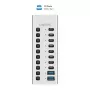 Hub USB3.2 Gen1 10 prievadų USB-A/C, įjungimo/išjungimo jungiklis