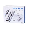 Hub USB3.2 Gen1 10 prievadų USB-A/C, įjungimo/išjungimo jungiklis