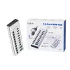 Hub USB3.2 Gen1 10 prievadų USB-A/C, įjungimo/išjungimo jungiklis