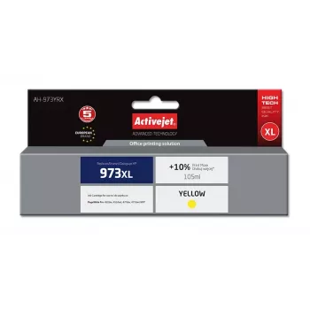 Activejet AH-973YRX rašalas (pakaitalas HP 973XL F6T83AE; Premium; 105 ml; geltonas)