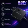 GaN 65W įkroviklis USB C PD PPS 5V 21V 3A 3.25A