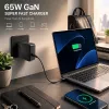GaN 65W įkroviklis USB C PD PPS 5V 21V 3A 3.25A