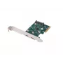 PCI EXPRESS X1 tinklo kortelė -> 2X USB-C 3.2 GEN 2X1 LED žemo profilio