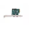 PCI EXPRESS X1 tinklo kortelė -> 2X USB-C 3.2 GEN 2X1 LED žemo profilio