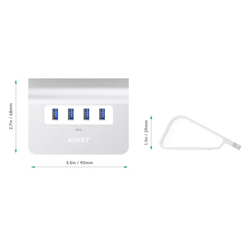 Hub CB-H5 USB aliuminis | 4xUSB 3.0 | 5Gbps
