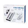 Hub USb3.2 Gen1 7 prievadų USB-A/C, įjungimo/išjungimo jungiklis
