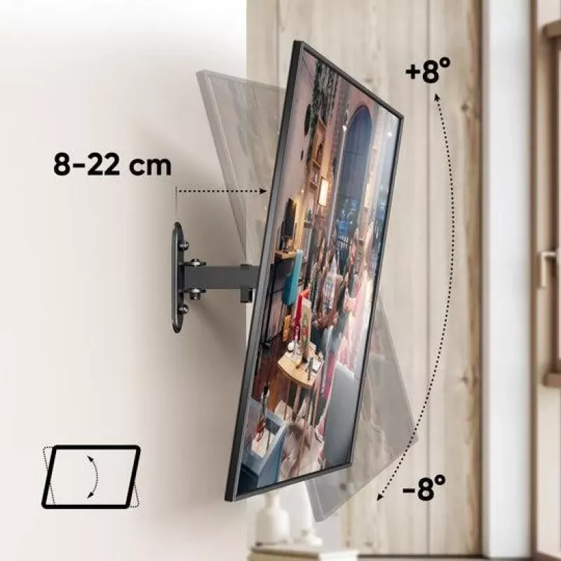 TV priedas Sieninis laikiklis /10-35/JUODAS R2-B Onkron