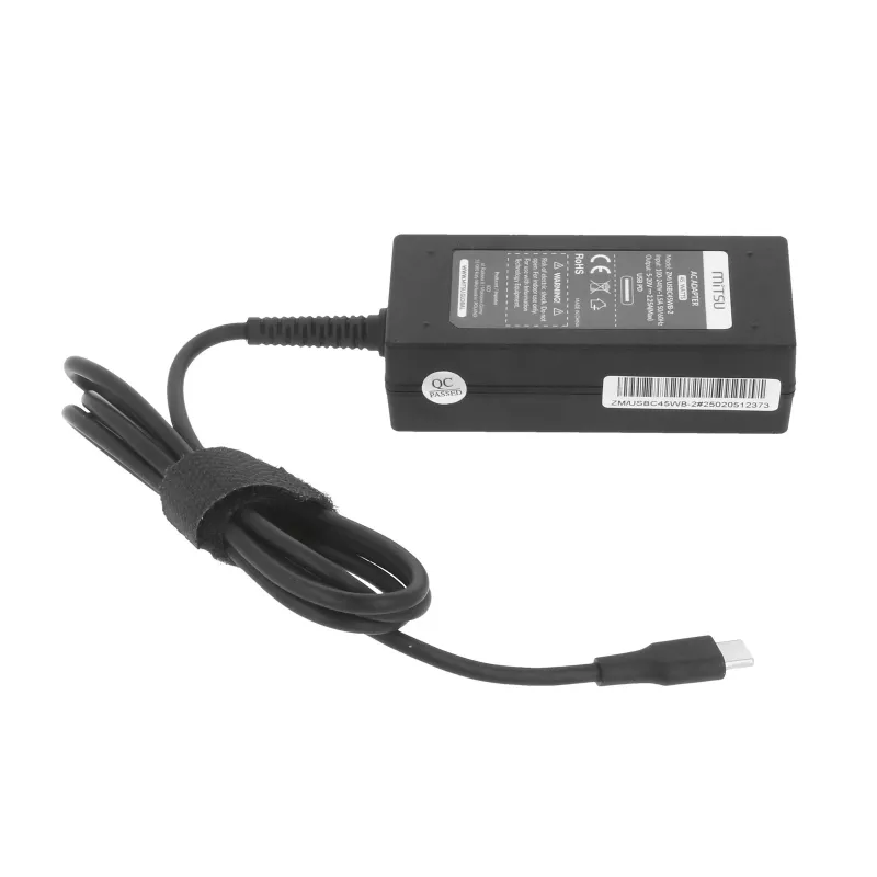 Nešiojamojo kompiuterio įkroviklis 45W USB-C 5V-9V-12V-15V/3A, 20V/2.25A PD