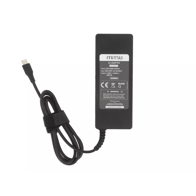Nešiojamojo kompiuterio maitinimo adapteris 100W USB-C 5V-9V-12V-15V/3A, 20V/5A PD