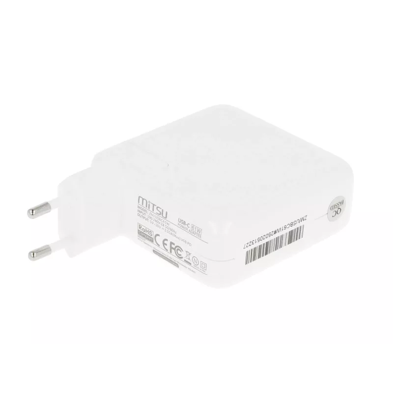 Nešiojamojo kompiuterio įkroviklis 61W USB-C 5V-9V-12V-15V-20V-20.3V/3A PD