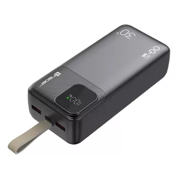 Tracer 47824 Prime-V3 30000mAh QC22.5W+PD20W išorinė baterija, juoda