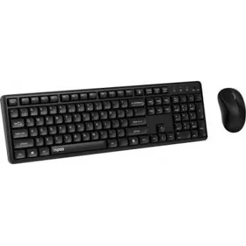 Rapoo 8150M Silent Multi-Mode klaviatūra-pelė-Set QWERTZ DE belaidis juodas