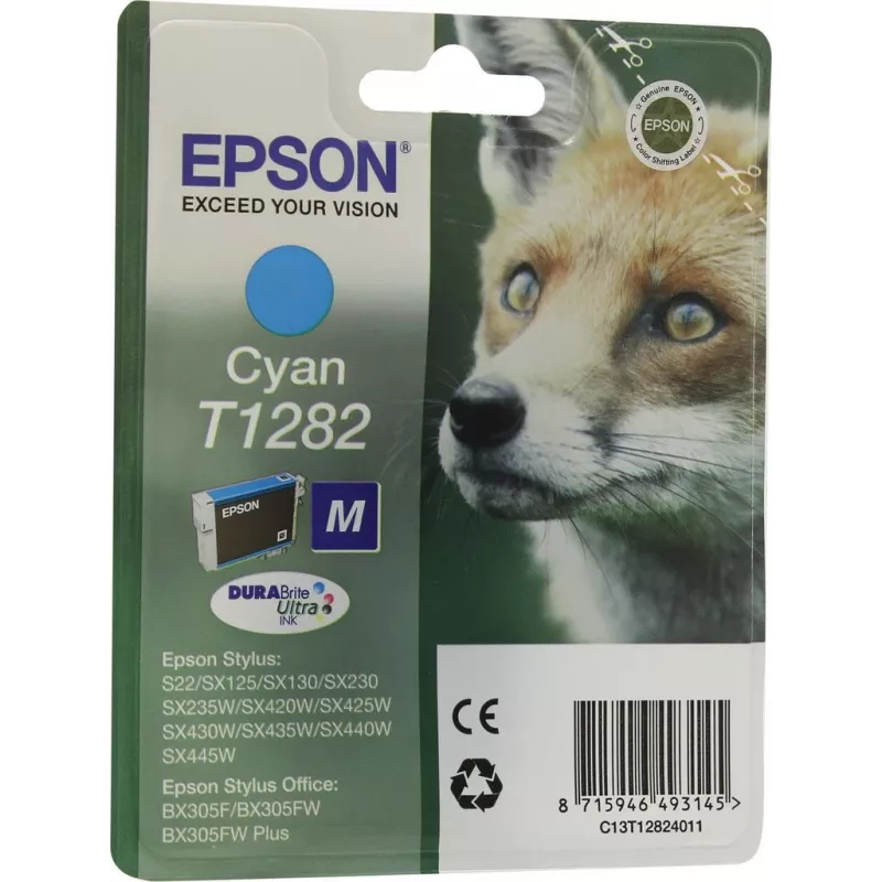 Epson Ink/T1282 Fox 3.5ml CY SEC (C13T12824022)