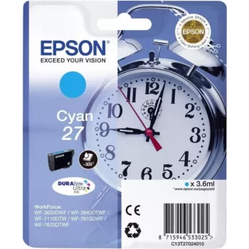 Epson Ink/27 Alarm Clock 3.6ml CY SEC (C13T27024022)
