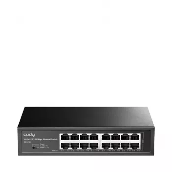 Cudy FS1016 tinklo komutatorius Fast Ethernet (10/100) juodas