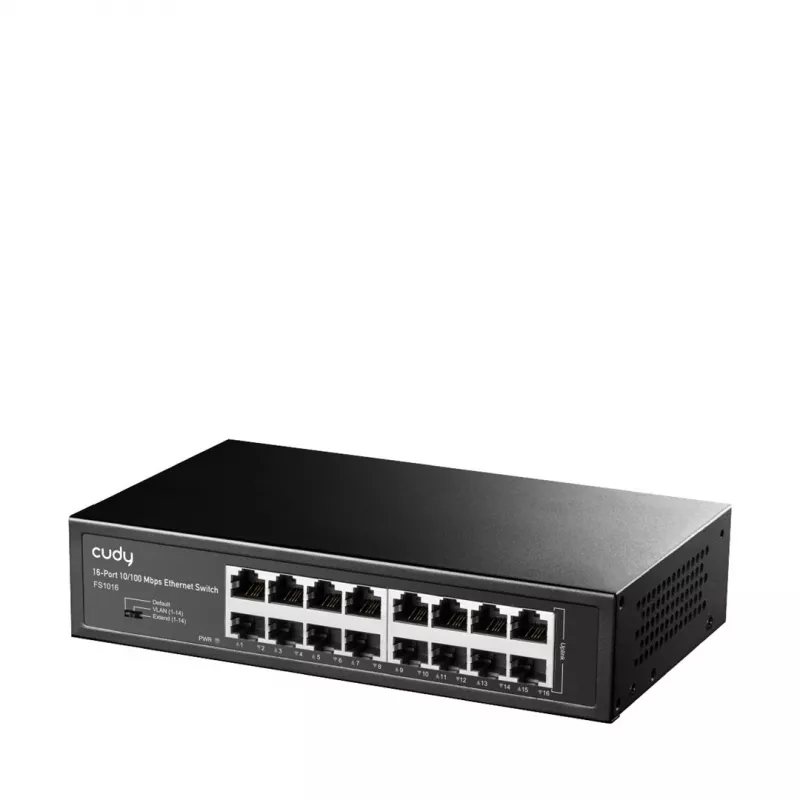Cudy FS1016 tinklo komutatorius Fast Ethernet (10/100) juodas