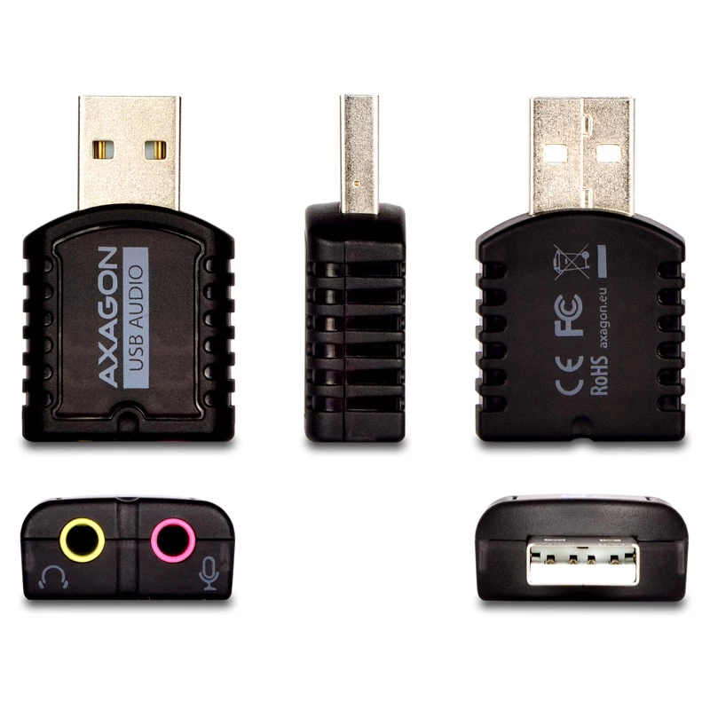 AXAGON ADA-10, USB 2.0 stereo garso mini adapteris